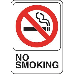 Hillman 841770 No Smoking Sign with Symbol (5" X 7"), 5 inches x 7 inches