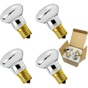 4 Pack lava lamp bulb,120V R39 E17 30W Warm White Reflector Type Bulb, for Lava Lamps, Glitter Lamps, Incandescent Lamps, Bedroom and Office.