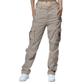 Match Cargo Pants Women,Hiking Pants Baggy Casual Work Pants with 8 Pockets