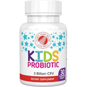 Silver Fern Brand Kids Ultimate Probiotic - 2 Bottles - 30 Chewable Tablets Each - Sugar & Gluten Free - Children's Dietary Supplement - DNA & Survivability Verified - Digestive & Immune Support