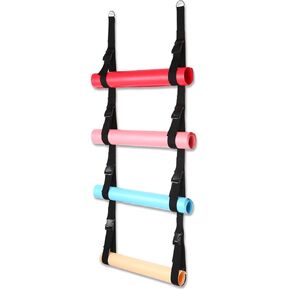 Camping Chair Wall Storage for Garage, Adjustable Garage Wall Organizer Straps with Flexible Release Buckles, Hanging Garage Organization for Beach Chairs, Umbrellas, 4 Storage Holds