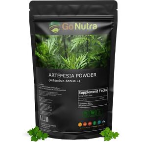 Go Nutra Artemisia Powder 8 oz | Sweet Wormwood Powder | Pure Artemisia Annua Artemisinin Herbal Supplement | Non-GMO