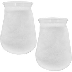 4Pcs 4 Inch Ring Filter Socks 200 Micron, Aquarium Felt Socks, Pool Filter Bags for Freshwater Saltwater Aquariums Fish Tank, Sump Filter Socks, Use in Ponds Overflows, 4 Inch Ring by 7 Inch Long