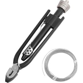 6 Inch Safety Wire Pliers with 25ft Stainless Steel Twist Safety Lock Grip Wire .032, Wire Twisting Tool Lock Wire Pliers Good for Motorcycle/Dirt Bike Grips Aircraft Auto Industry