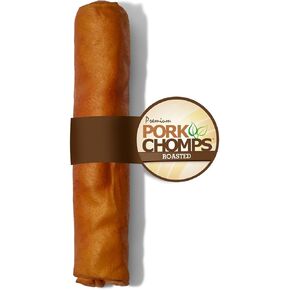 Pork Chomps Roasted Pork Skin Dog Chew, 8-inch Rolls, 1 Count