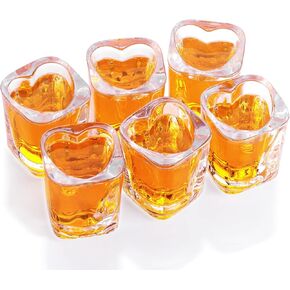 2oz Heavy Base Shot Glasses, Sets of 6/Heart Shaped Clear Tequila Shots/Square Shot /Espresso Shot Glass/Bulk Shot Glasses in Saudi Arabia