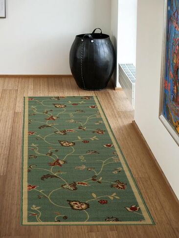 Oriental Dark Red Runner Rug Isfahan Medallion Traditional Dark Red Rug Runners Slip Resistant Rubber Back 2x7 Hallway Rug Runners in Saudi Arabia
