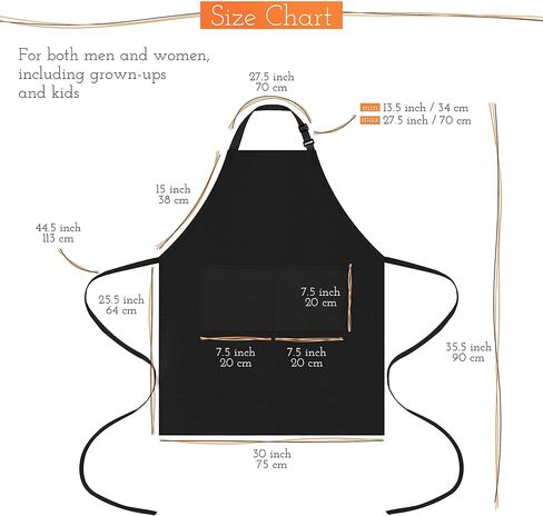 Pack of 2 Apron, 100% Waterproof Professional Apron, Heavy Duty Breathable, Large Straps and Large Pockets. in Saudi Arabia