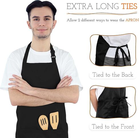 Pack of 2 Apron, 100% Waterproof Professional Apron, Heavy Duty Breathable, Large Straps and Large Pockets. in Saudi Arabia