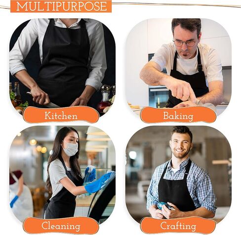Pack of 2 Apron, 100% Waterproof Professional Apron, Heavy Duty Breathable, Large Straps and Large Pockets. in Saudi Arabia