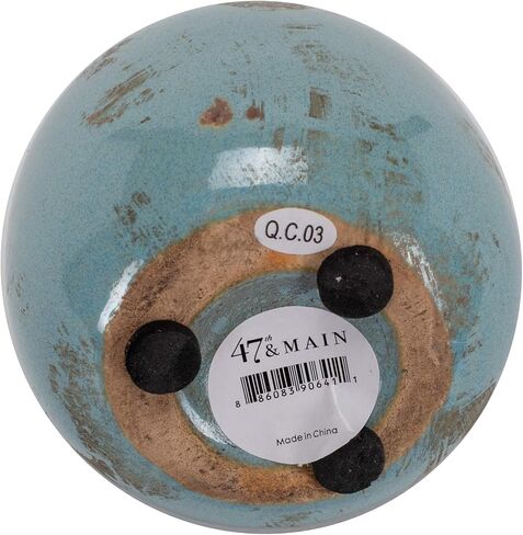 47th & Main Rustic Ceramic Vase, Mini, Gray-Blue in Saudi Arabia