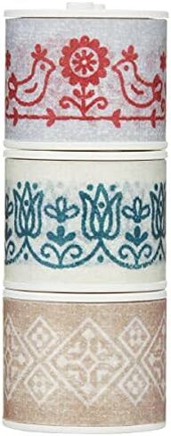 KOKUYO Bobbin Washi Tape, Masking Tape, Embroidery, Pack of 3, Japan Import (T-B1115-9-3S) in Saudi Arabia
