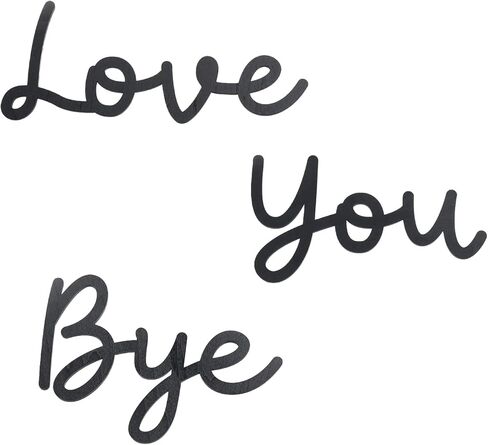 OYEFLY Love You Bye Wood Sign,Express Love and Warm for Your Family Lovers Wall Art Decor (Medium, style 1) in Kuwait