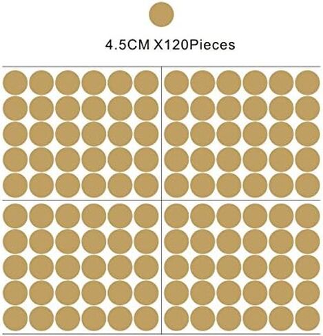 120 Pieces DIY Circles Dots Wall Decal Vinyl Sticker for Baby Kids Children Boy Girl Bedroom Decor Removable Nursery Decoration (Soft Pink) in Saudi Arabia