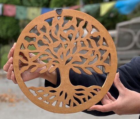 DharmaObjects Handcrafted Wooden Tree Of Life Wall Decor Hanging Art (Brown) in Saudi Arabia