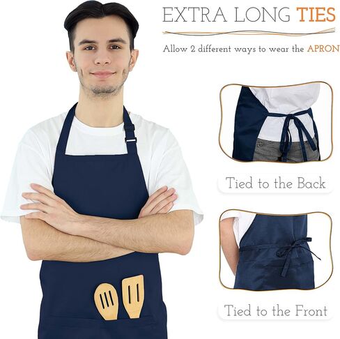 Pack of 2 Apron, 100% Waterproof Professional Apron, Heavy Duty Breathable, Large Straps and Large Pockets. in Saudi Arabia