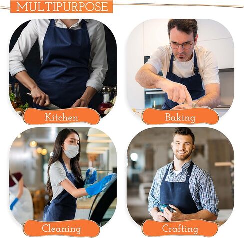Pack of 2 Apron, 100% Waterproof Professional Apron, Heavy Duty Breathable, Large Straps and Large Pockets. in Saudi Arabia