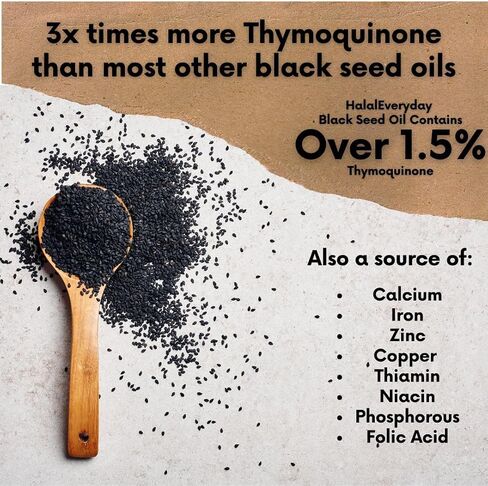 Organic Black Seed Oil - USDA Certified Cold Pressed Glass Bottle Over 1.5% Thymoquinone 3X strength Turkish Black Cumin Nigella Sativa non-GMO 100% Pure Blackseed Oil (1oz Dropper Bottle) in Kuwait