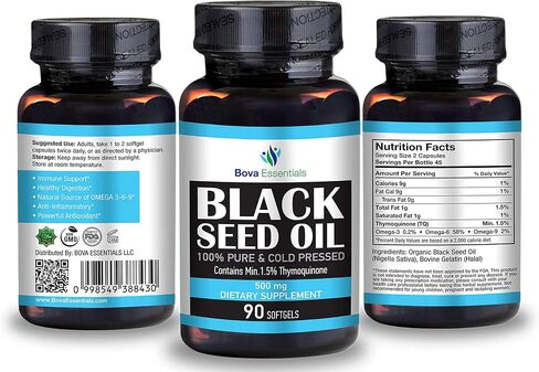 Organic Black Seed Oil - USDA Certified Cold Pressed Glass Bottle Over 1.5% Thymoquinone 3X strength Turkish Black Cumin Nigella Sativa non-GMO 100% Pure Blackseed Oil (1oz Dropper Bottle) in Saudi Arabia