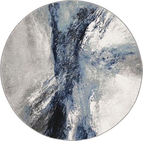 SAFAVIEH Galaxy Collection 2'3" x 10' Blue/Grey GAL117M Modern Abstract Non-Shedding Living Room Entryway Foyer Hallway Bedroom Runner Rug in Saudi Arabia