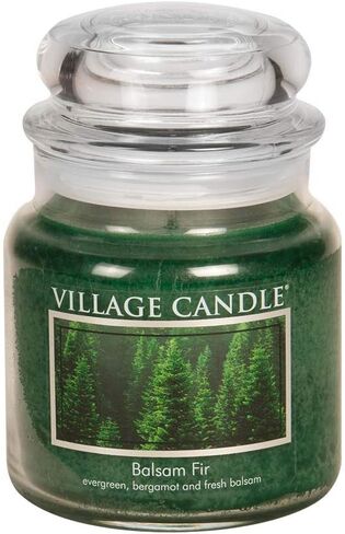 Village Candle Balsam Fir Large Tumbler Glass Jar, Scented Candle, 19 oz., Green in Kuwait