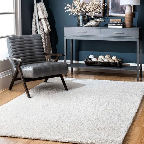nuLOOM Arden Homely Shag Area Rug, 5x8, White in Saudi Arabia