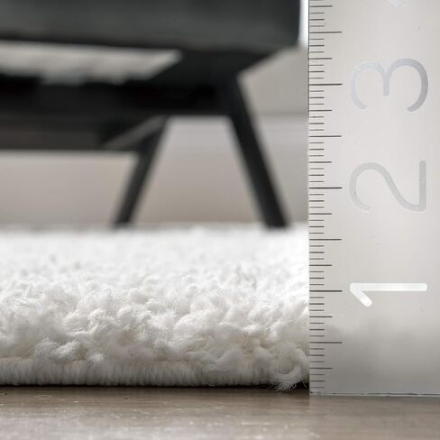 nuLOOM Arden Homely Shag Area Rug, 5x8, White in Saudi Arabia