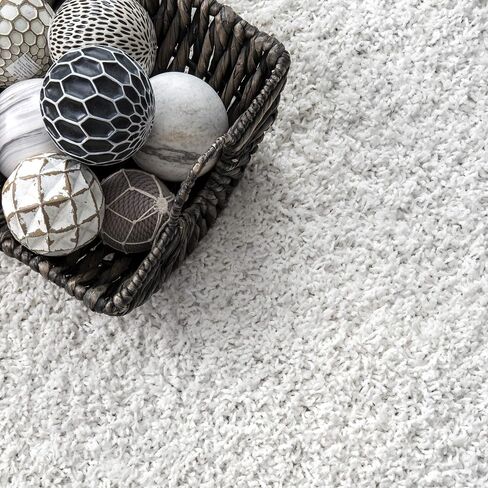 nuLOOM Arden Homely Shag Area Rug, 5x8, White in Saudi Arabia