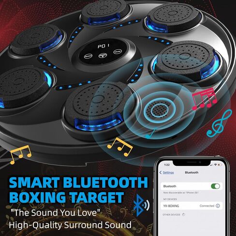 Music Boxing Machine & Boxing Gloves, 2024 Upgraded Smart Music Boxing Wall Mounted, Fun-Filled Boxing Music Workout Equipment for Adults & Kids in Saudi Arabia
