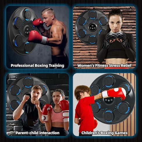 Music Boxing Machine & Boxing Gloves, 2024 Upgraded Smart Music Boxing Wall Mounted, Fun-Filled Boxing Music Workout Equipment for Adults & Kids in Saudi Arabia