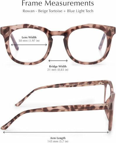 DIFF Reading glasses blue light blocking, Lightweight Oversized Readers Rowan Eyewear for Men and Women in Kuwait