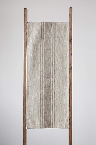 Creative Co-Op Canvas Table Runner with Khaki Stripes in Saudi Arabia