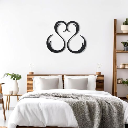 Zzbakres Infinity Heart Metal Wall Decor Love Sign Metal Art Heart Wall Art for Living Room Vintage Home Wall Decor for Bedroom Wedding Gift Homewarming Gift (Black, Medium-style1) in Saudi Arabia