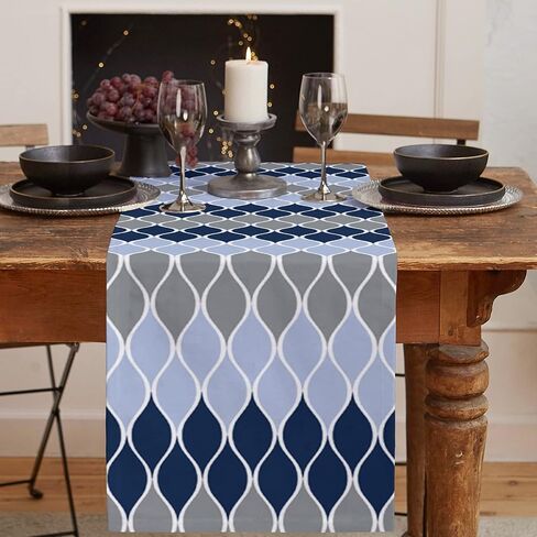 Orange Yellow Turquoise Coffee Table Runner 72 inches Long for Kitchen Dining Table Mid Century Geometric Stripes Coffee Table Runner Cotton Linen Farmhouse Table Runner for Wedding/Graduation/Party in Saudi Arabia