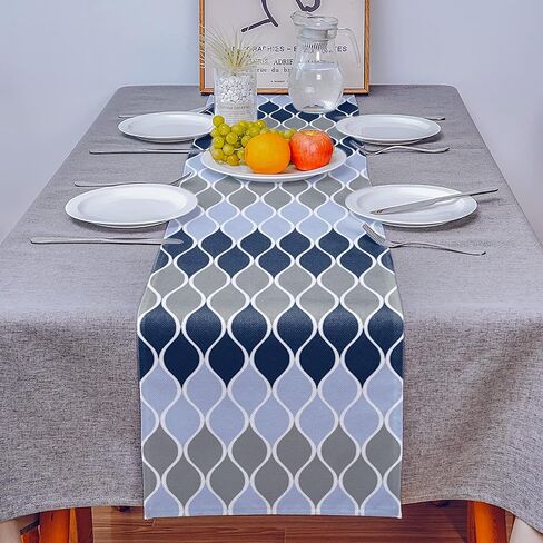Orange Yellow Turquoise Coffee Table Runner 72 inches Long for Kitchen Dining Table Mid Century Geometric Stripes Coffee Table Runner Cotton Linen Farmhouse Table Runner for Wedding/Graduation/Party in Saudi Arabia