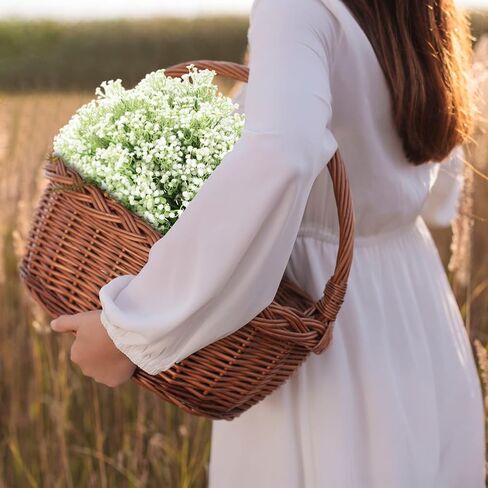Crowye 48 Pcs Babys Breath Artificial Flowers 23.6 Inch Artificial Baby Breath Gypsophila Flowers Bulk White Bouquets Faux Babys Breath for Wedding Fake Floral DIY Arrangement Home Garden Decoration in Kuwait