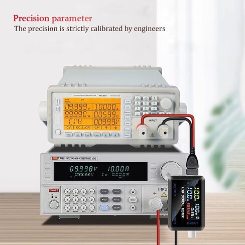ZORZA قطعة واحدة من جهاز اختبار الطاقة USB من النوع C وشاشة LCD الرقمية لقياس الجهد الكهربي الحالي DC 4.5-36V 0-8A مراقب حالة الشحن في الوقت الحقيقي للإلكترونيات، ويدعم بروتوكولات الشحن السريع المتعددة in Kuwait