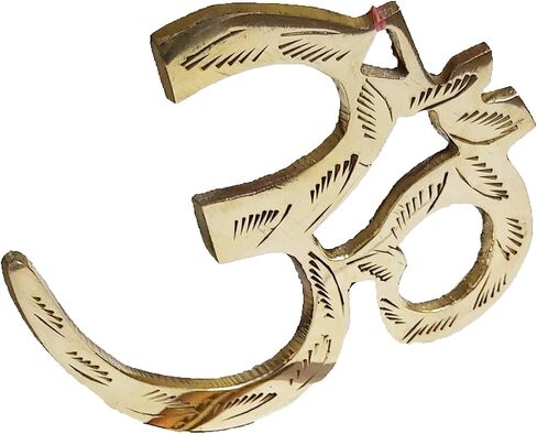 PARIJAT HANDICRAFT Brass sacred om symbol meditation room yoga decor brass decor brass wall art wall decorations (Brass-Om-0101) in Saudi Arabia