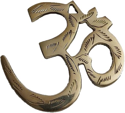 PARIJAT HANDICRAFT Brass sacred om symbol meditation room yoga decor brass decor brass wall art wall decorations (Brass-Om-0101) in Saudi Arabia