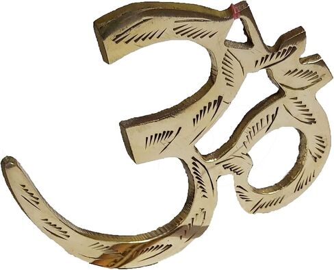 PARIJAT HANDICRAFT Brass sacred om symbol meditation room yoga decor brass decor brass wall art wall decorations (Brass-Om-0101) in Saudi Arabia