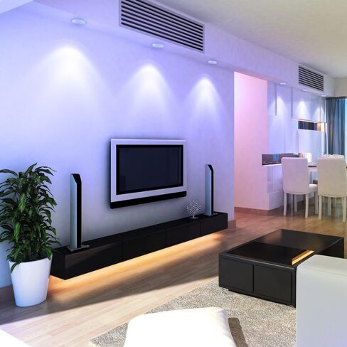Feit Electric Smart Recessed Light, Fits Most 5-6" Can Housing, Works with Alexa or Google Assistant, Dimmable, 75W Equiv, 1000 Lumens, 2.4GHz WiFi Color Changing Downlight, LEDR6/RGBW/AG, 1 Pack in Saudi Arabia