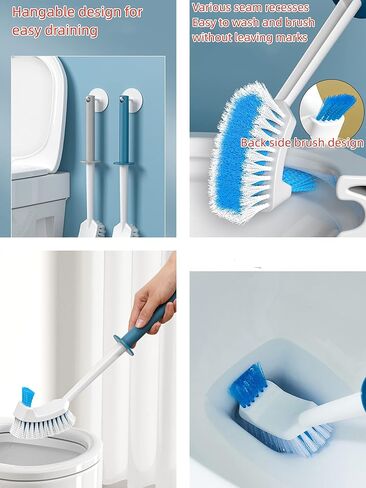 2 Pack Toilet Bowl Brush Long Handle Wall Mounted Toilet Brush Extra Long Non Slip Handle Strong Bristles Easy Under The Rim Cleaning in Saudi Arabia