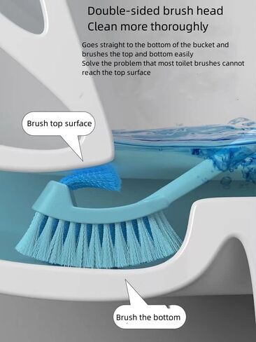 2 Pack Toilet Bowl Brush Long Handle Wall Mounted Toilet Brush Extra Long Non Slip Handle Strong Bristles Easy Under The Rim Cleaning in Saudi Arabia