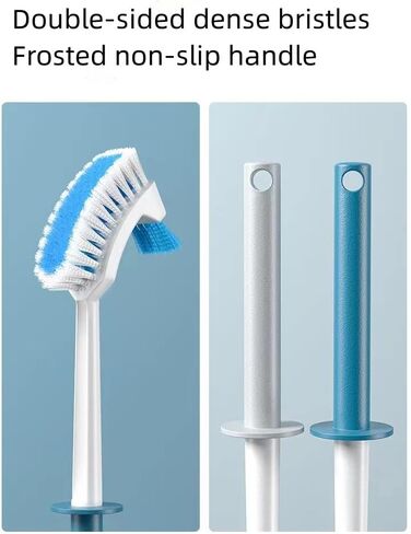 2 Pack Toilet Bowl Brush Long Handle Wall Mounted Toilet Brush Extra Long Non Slip Handle Strong Bristles Easy Under The Rim Cleaning in Saudi Arabia