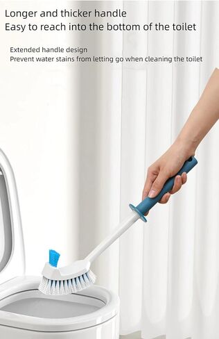 2 Pack Toilet Bowl Brush Long Handle Wall Mounted Toilet Brush Extra Long Non Slip Handle Strong Bristles Easy Under The Rim Cleaning in Saudi Arabia