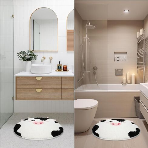 سجادة حمام قطط لطيفة، سجادة قطط ناعمة ماصة، سجادة حمام قطط برتقالية للحمام، سجادة حمام قطيفة غير قابلة للانزلاق، سجادة حمام على شكل حيوان لحوض الاستحمام، الدش، ديكور المنزل in Kuwait