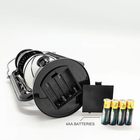 YAKii LED فانوس لهب عتيق معدني معلق في الهواء الطلق مع بطارية لهب راقص تعمل بالهالوين ديكور داخلي خارجي (أبيض) in Kuwait