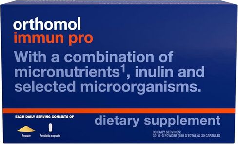 Orthomol Immun Pro، مكمل دعم المناعة، كمية كافية لمدة 30 يومًا، فيتامينات أ، ب، ج، د، هـ، الزنك، اليود in Kuwait