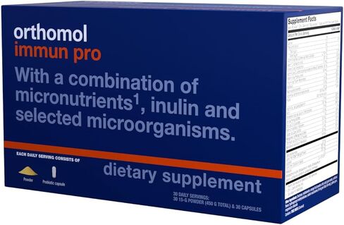 Orthomol Immun Pro، مكمل دعم المناعة، كمية كافية لمدة 30 يومًا، فيتامينات أ، ب، ج، د، هـ، الزنك، اليود in Kuwait