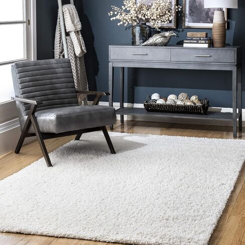 nuLOOM Arden Homely Shag Area Rug, 5x8, White in Saudi Arabia